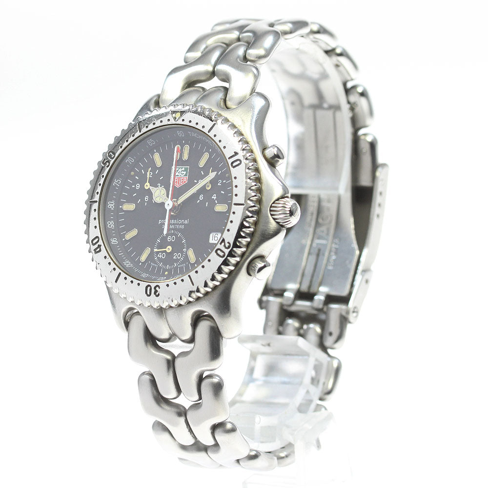 TAG HEUER S/el CG1110-0 Chronograph black Dial Quartz Men's Watch_846417