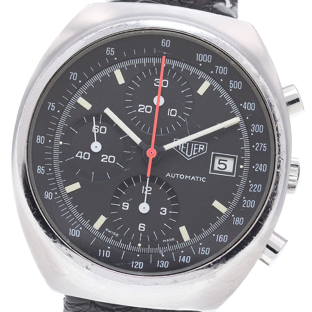Heuer Pasadena 750.501-3 Chronograph Valjoux cal.7750 black Dial Automatic Men's Watch_846426