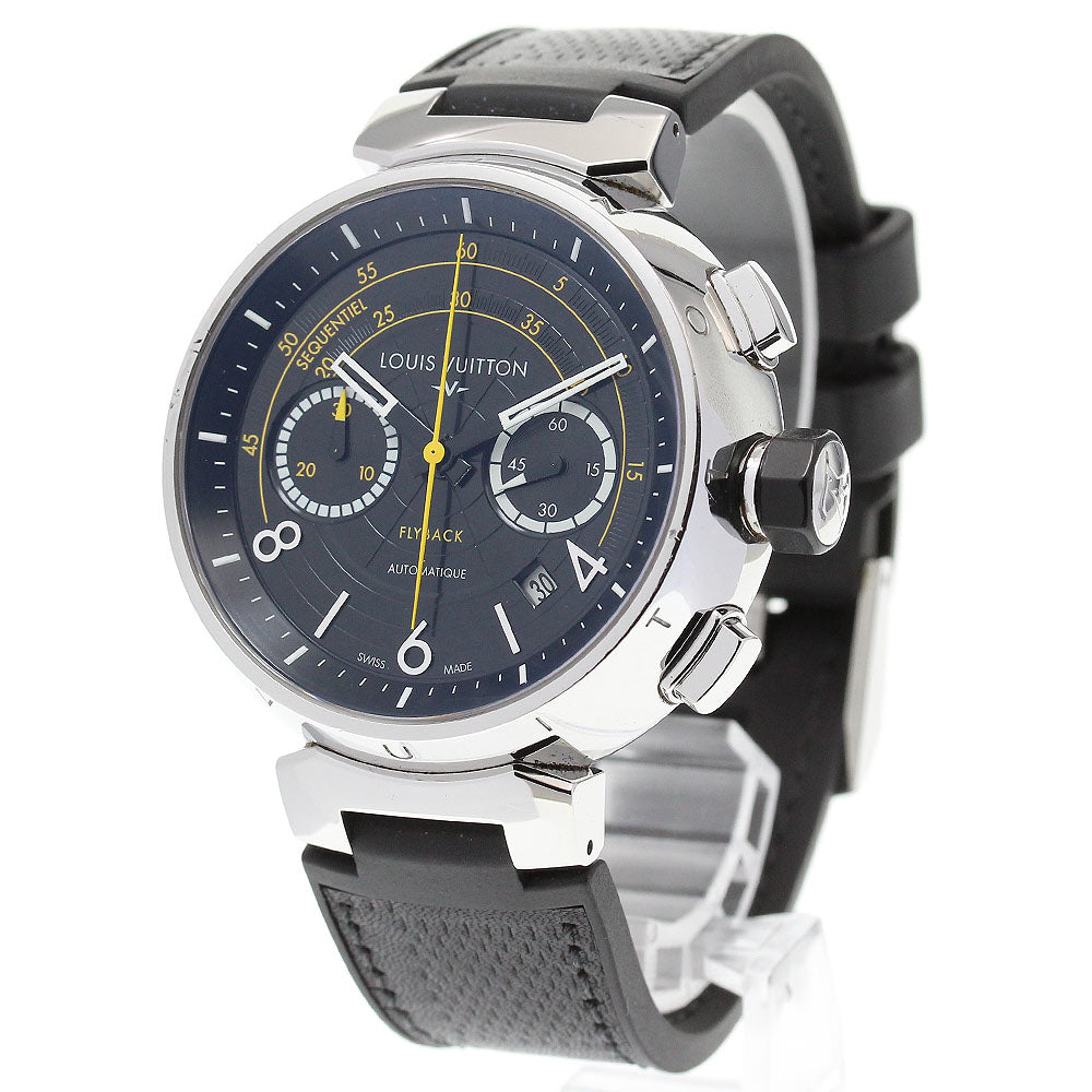 LOUIS VUITTON Tambour Q102B Chronograph black Dial Automatic Men's Watch_846427
