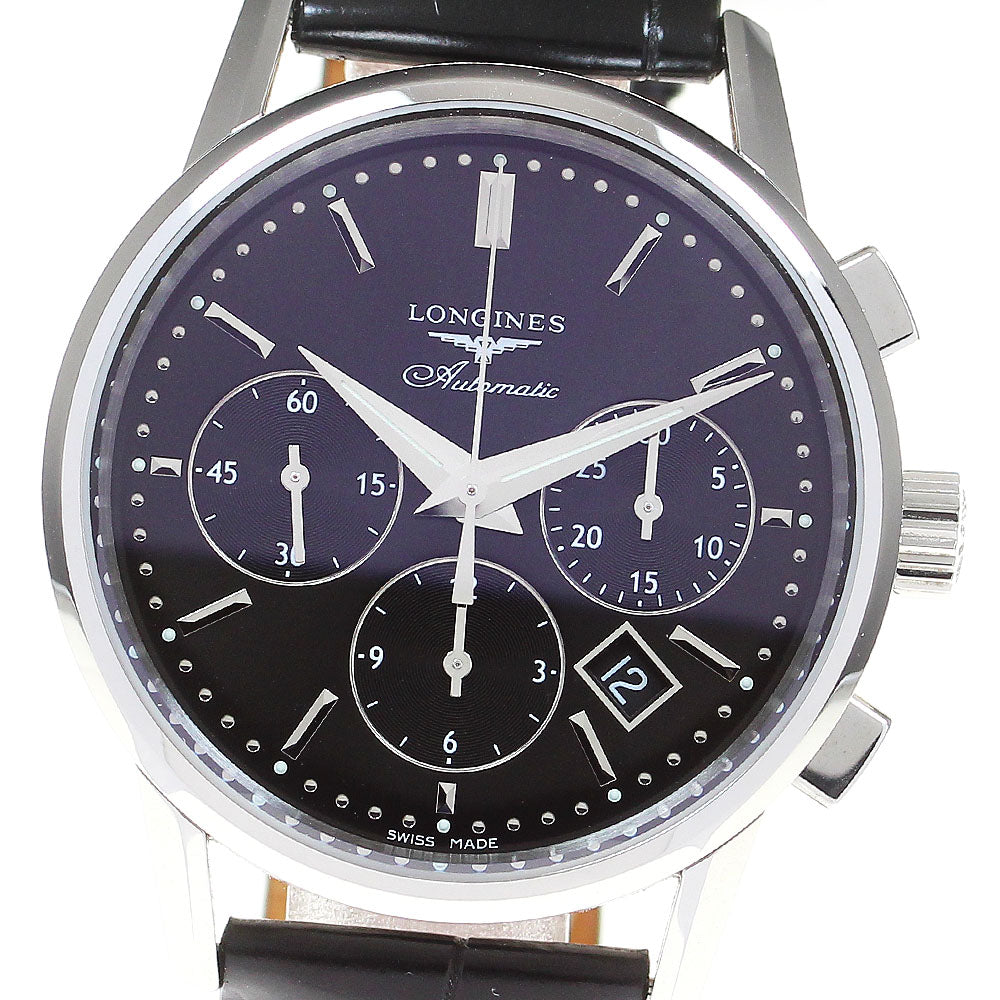 LONGINES Heritage column wheel L2.749.4 Chronograph Date black Dial Automatic Men's Watch_846471