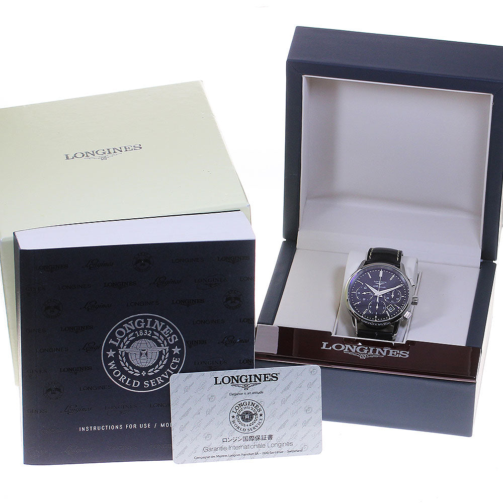 LONGINES Heritage column wheel L2.749.4 Chronograph Date black Dial Automatic Men's Watch_846471