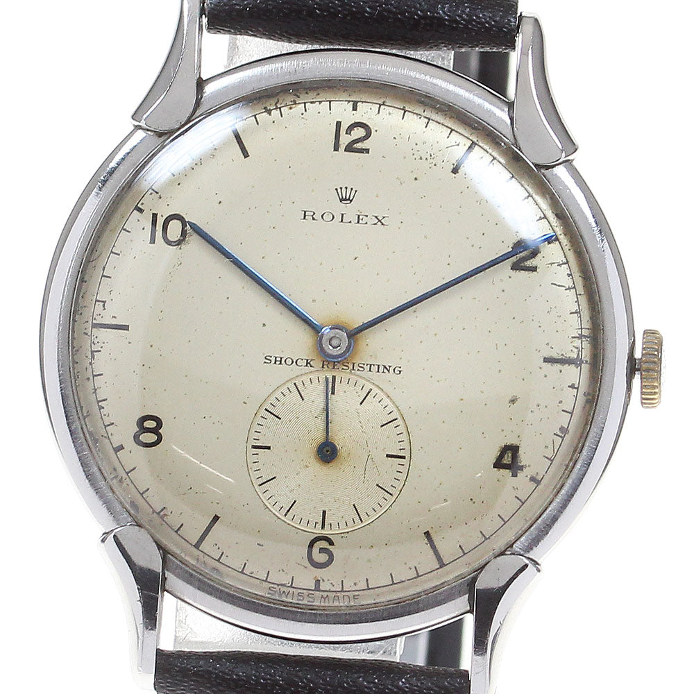 ROLEX 4498 Vintage small seconds Silver Dial Hand Winding Men's Watch_846483