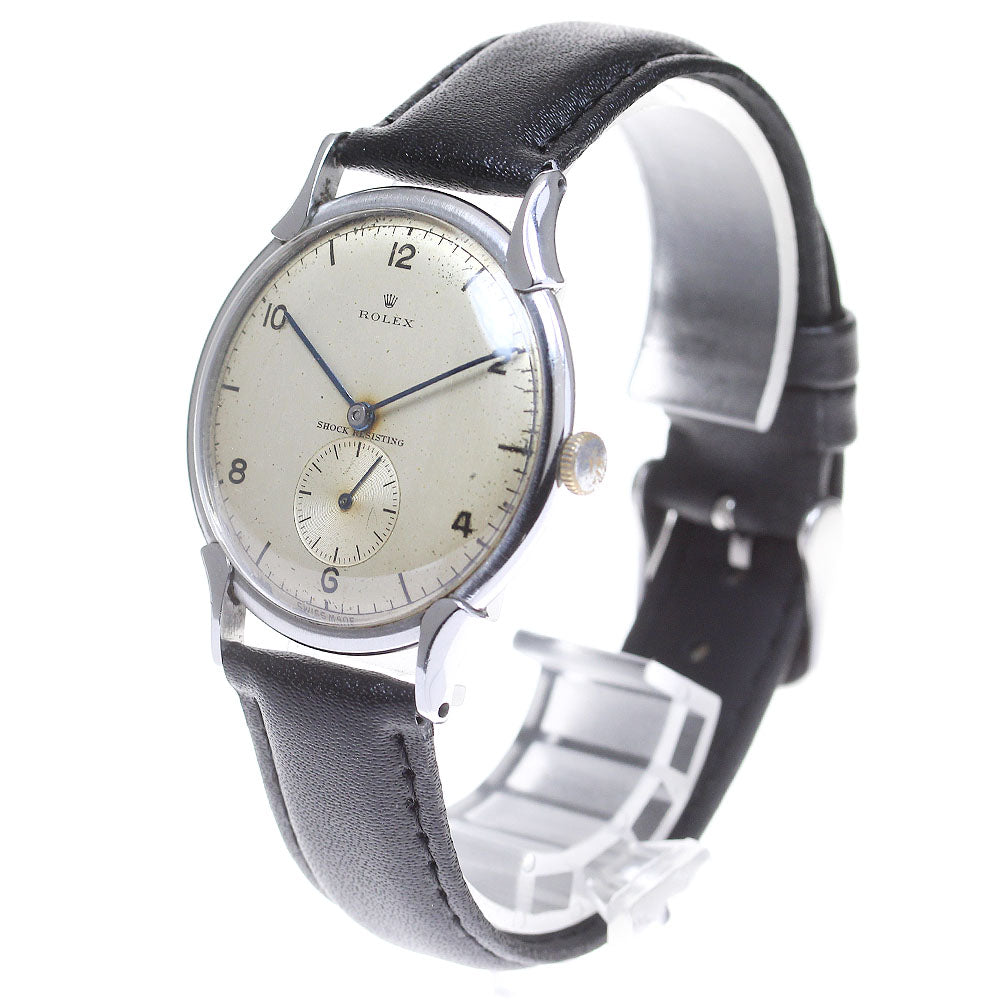 ROLEX 4498 Vintage small seconds Silver Dial Hand Winding Men's Watch_846483