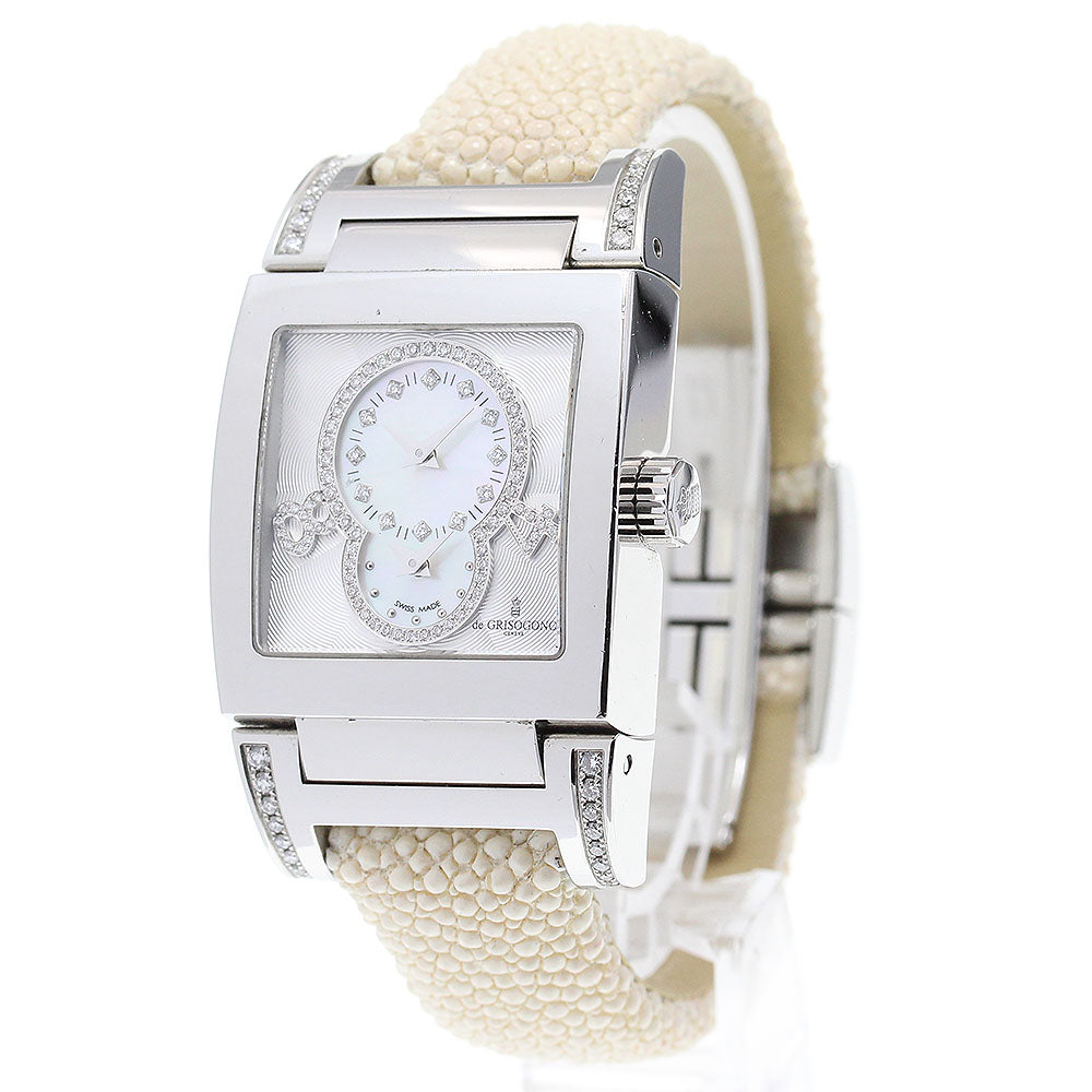 de GRISOGONO Dual Time Diamond White shell Dial Quartz Men's Watch_846534