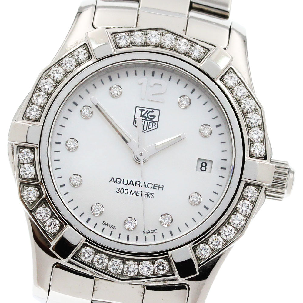 TAG HEUER Aqua racer WAF1416 Diamond bezel 10P Quartz Ladies Watch_846542