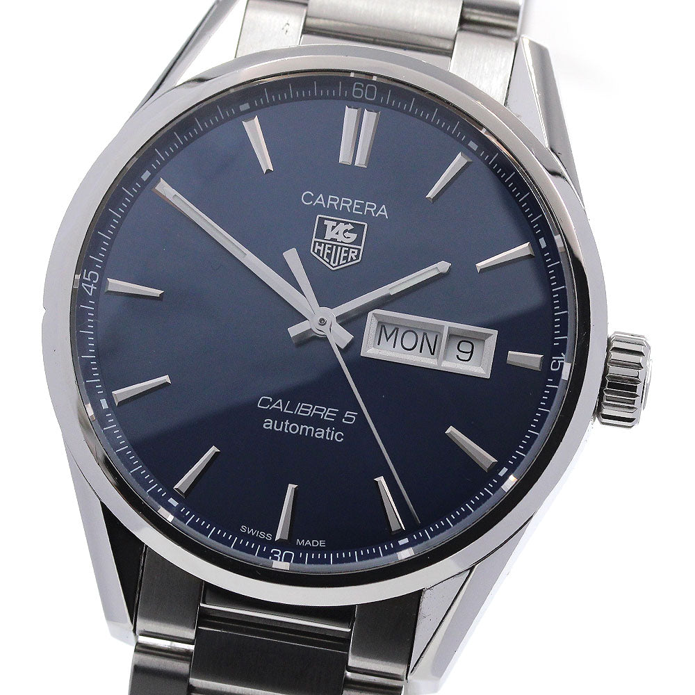 TAG HEUER Carrera Caliber 5 WAR201E Day date Navy Dial AT Men's Watch_846548