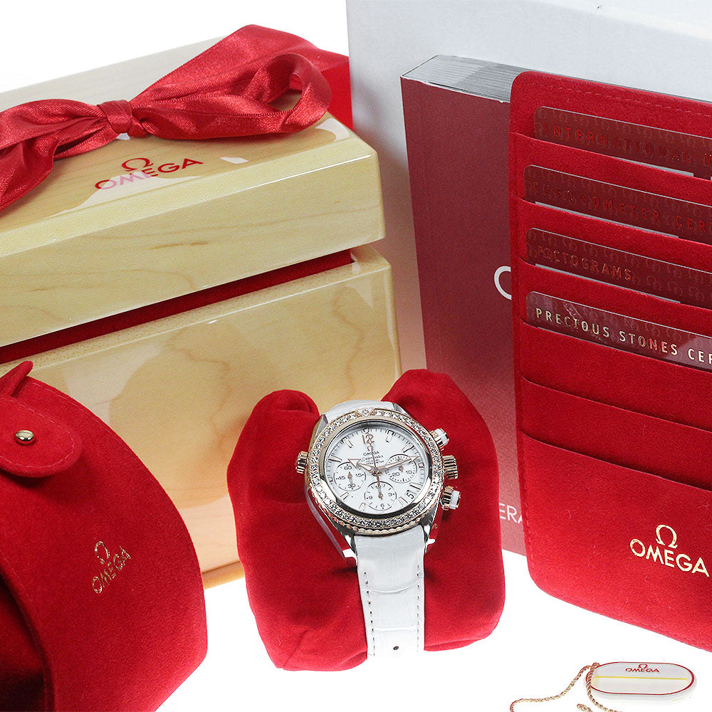 OMEGA Seamaster Planet Ocean 222.28.38.50.04.001 Diamond Bezel white Dial Automatic Ladies Watch_846553