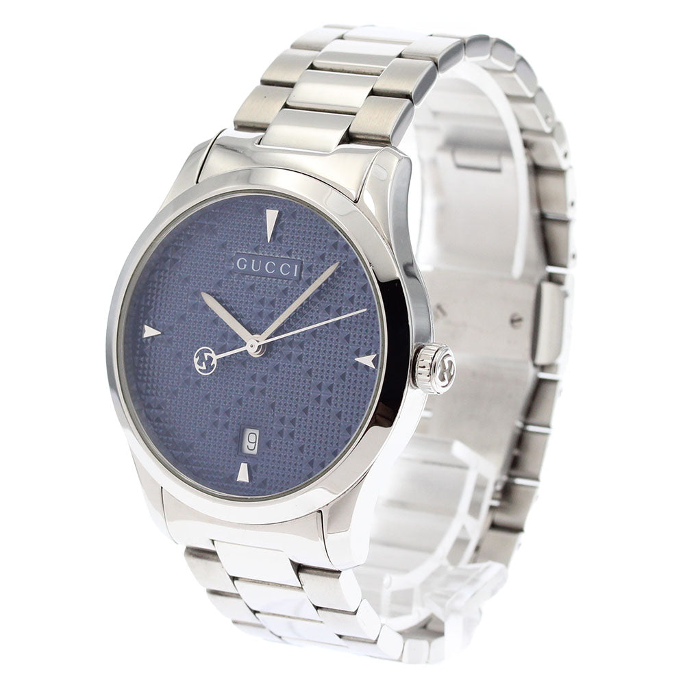 GUCCI G timeless 126.4/YA1264025 Date Navy Dial Quartz Men's Watch_846592