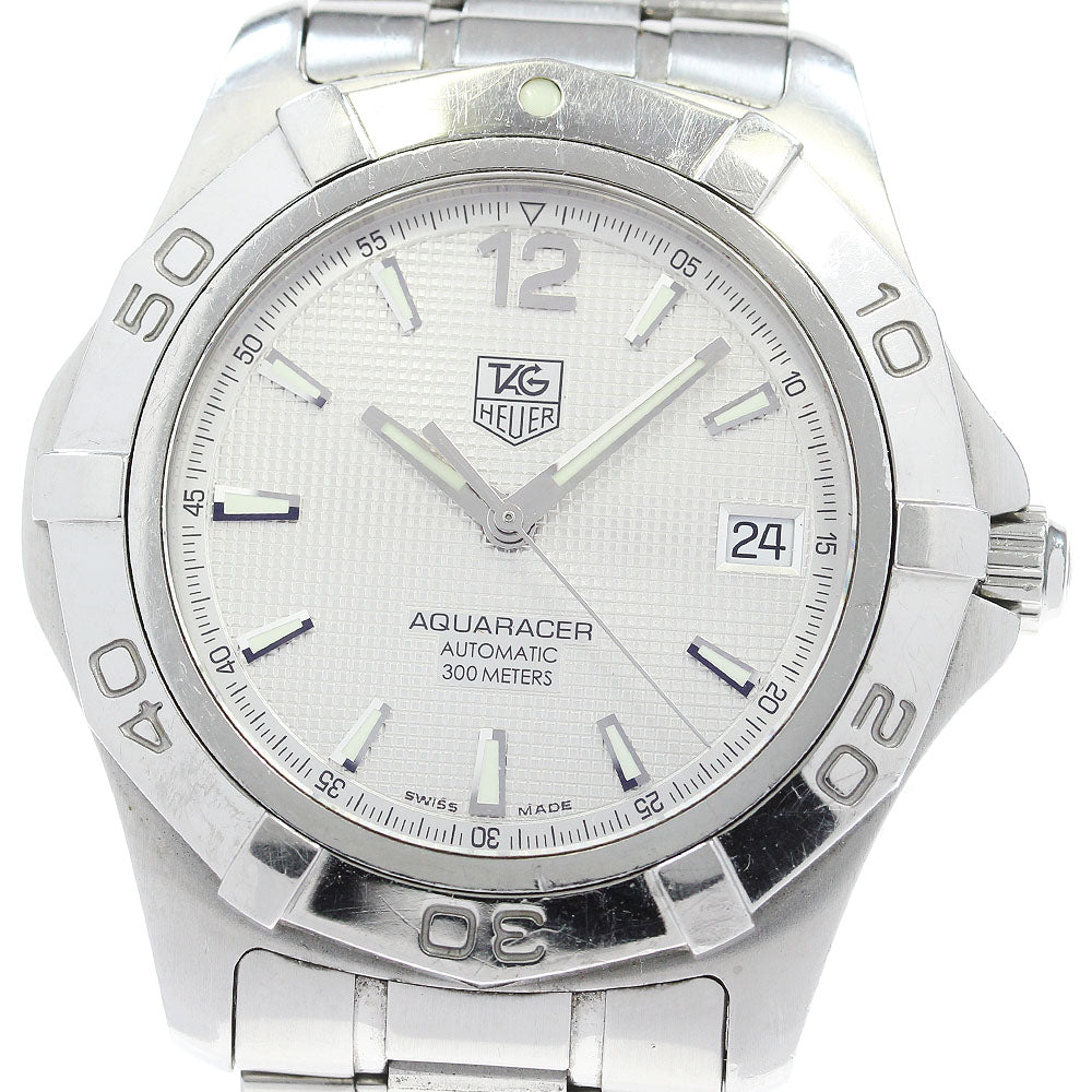 TAG HEUER Aqua racer WAF2111 Date Silver Dial Automatic Men's Watch_846635