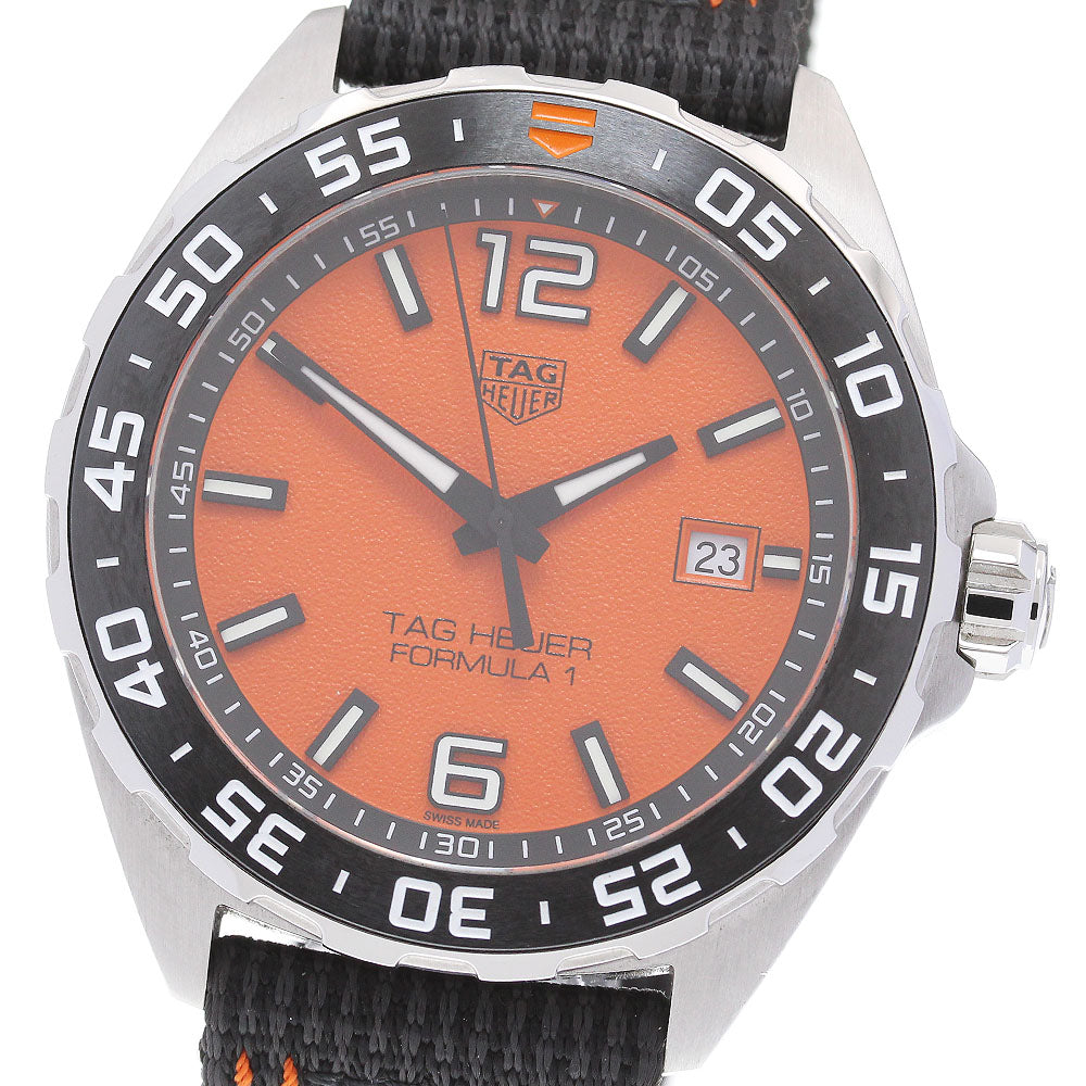 TAG HEUER Formula 1 WAZ101A.FC8305 Date Orange Dial Quartz Men's Watch_846672