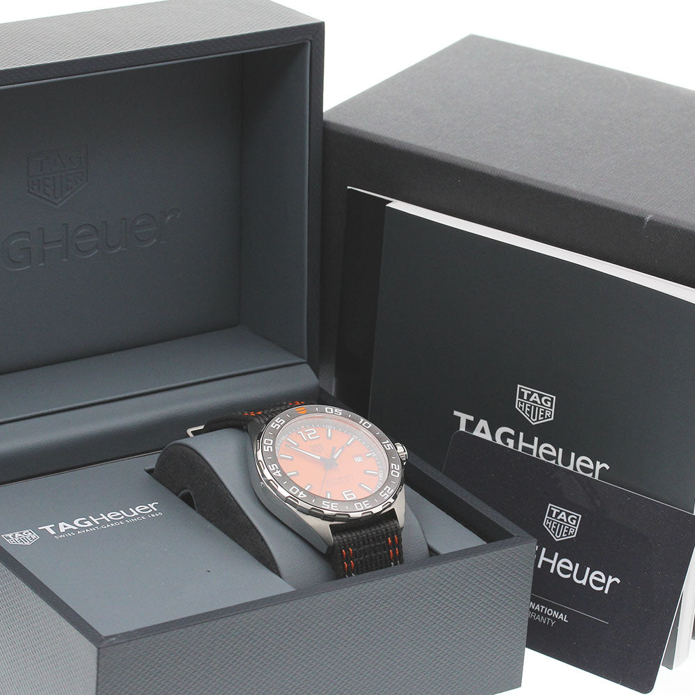TAG HEUER Formula 1 WAZ101A.FC8305 Date Orange Dial Quartz Men's Watch_846672