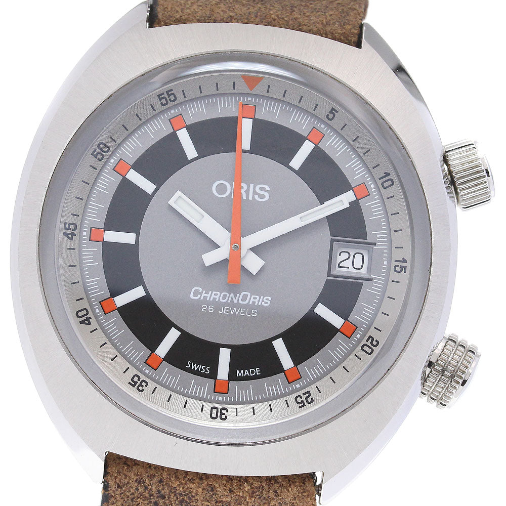 ORIS Chronoris 01 733 7737 4053 Date gray Dial Automatic Men's Watch_846692