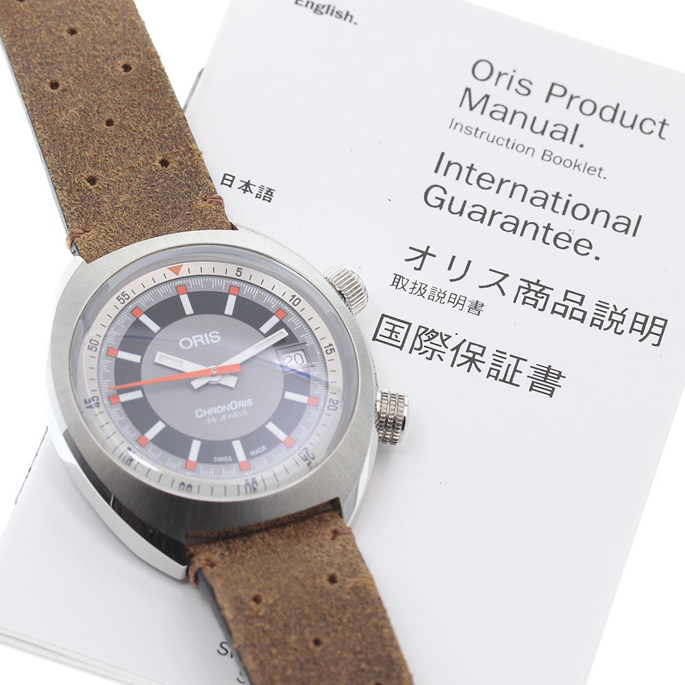 ORIS Chronoris 01 733 7737 4053 Date gray Dial Automatic Men's Watch_846692