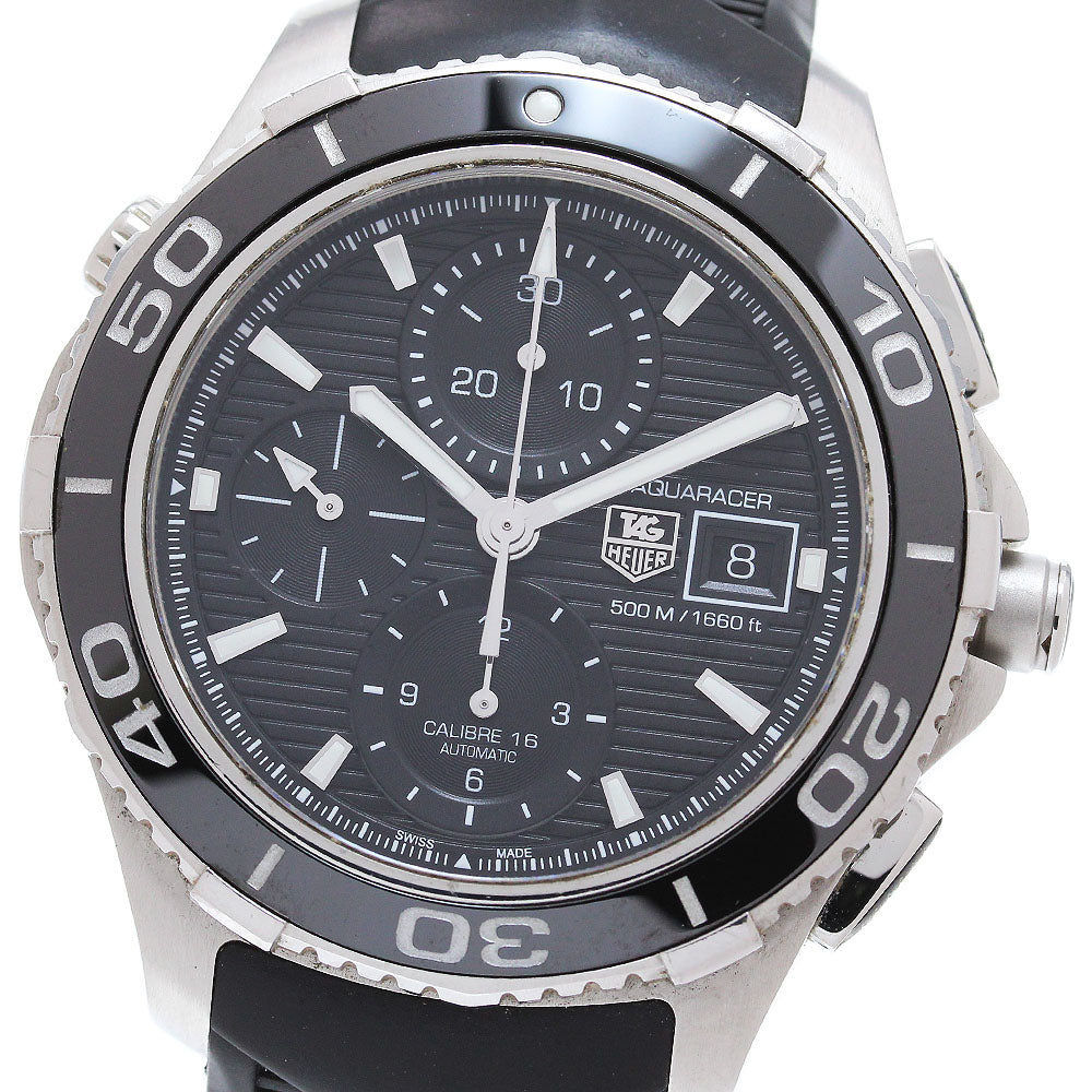 TAG HEUER Aqua racer CAK2110 Chronograph Date black Dial Automatic Men's Watch_846712