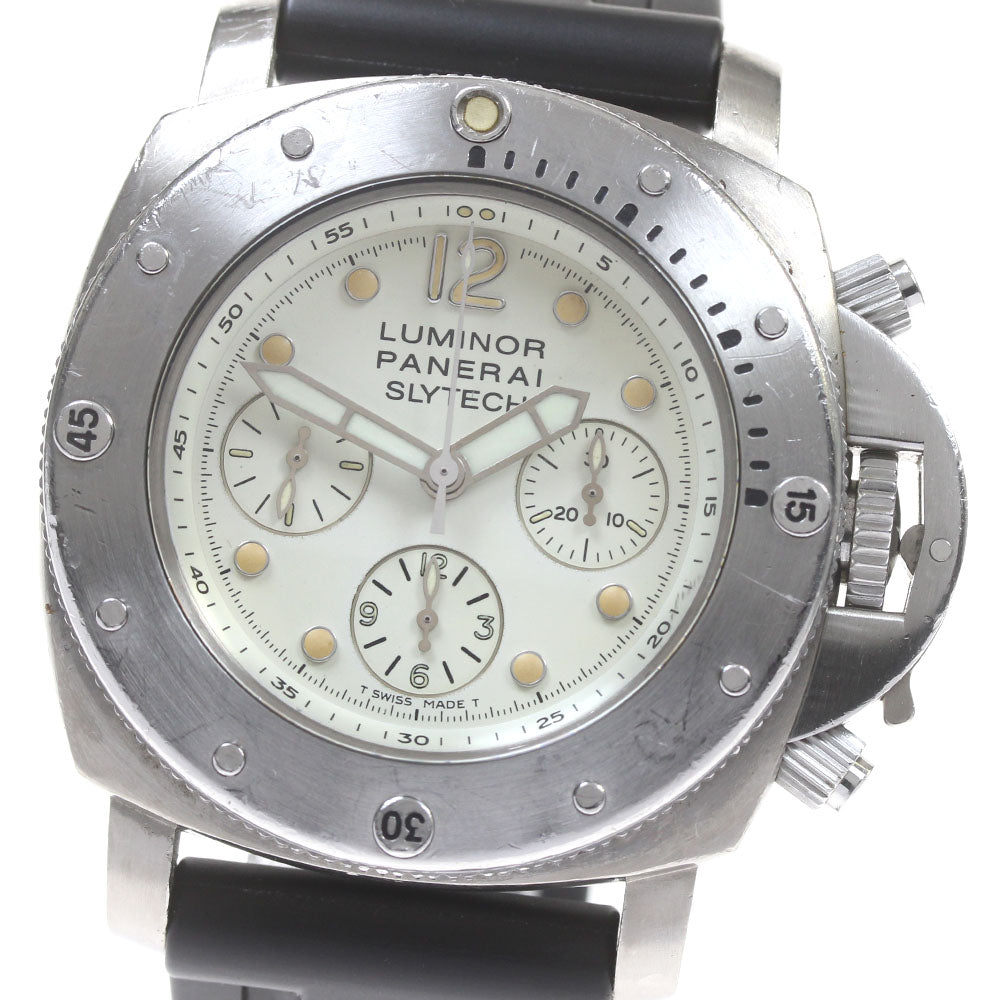 PANERAI Luminor Submersible Chronograph Slytech PAM00225 beige Dial Automatic Men's Watch_846756