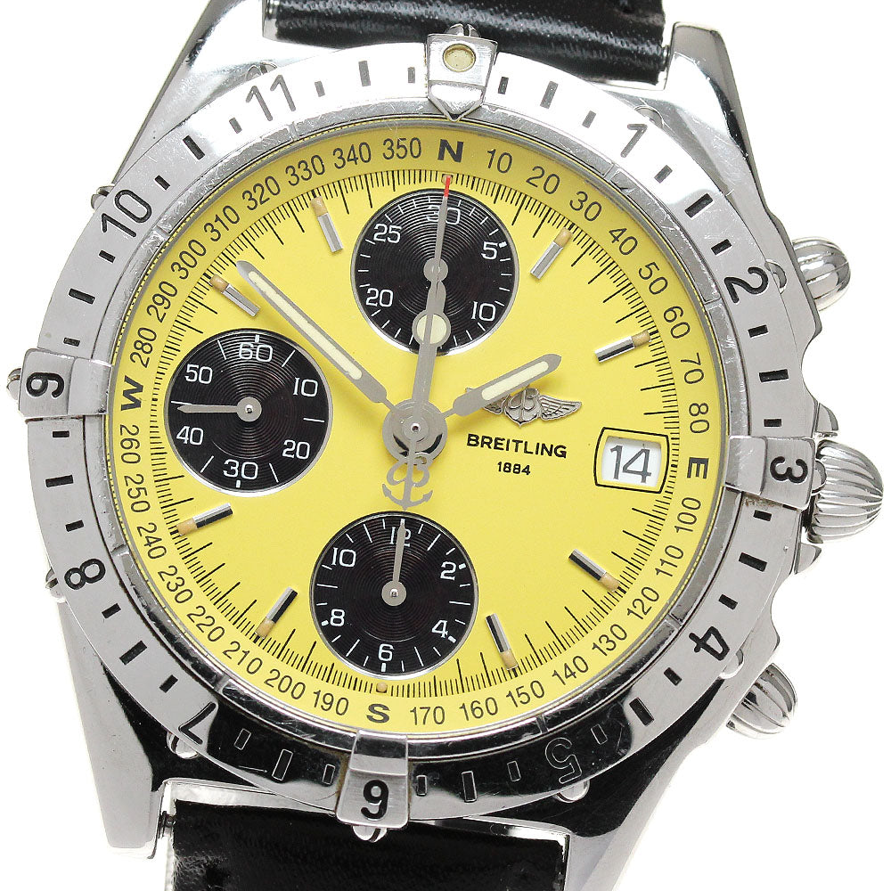 BREITLING Chronomat Longitude A20048 Yellow Dial Automatic Men's Watch_846763