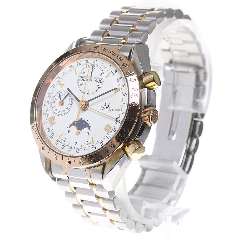 OMEGA Speedmaster 3336.20 Triple calendar moon phase white Dial Automatic Men's Watch_846779