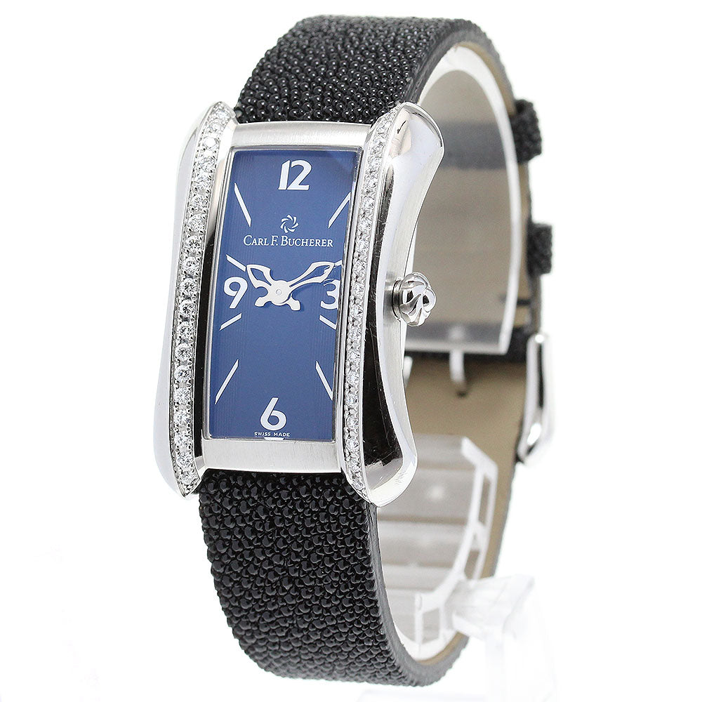 CARL F.BUCHERER Alaclea 10701.08 Diamond Bezel black Dial Quartz Ladies_846796