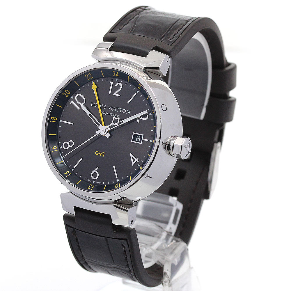 LOUIS VUITTON Tambour Q1155 GMT date Brown Dial Automatic Men's Watch_846818