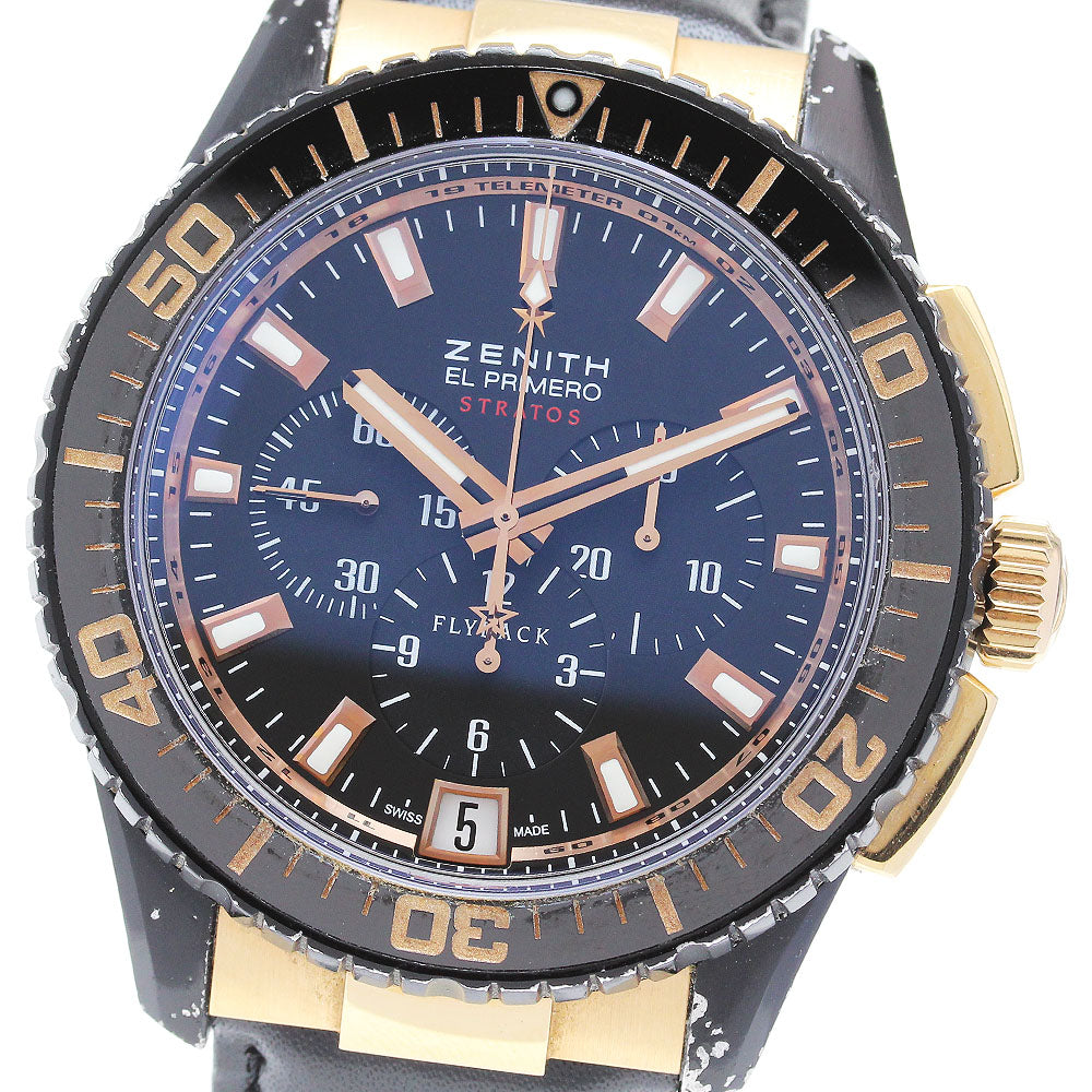 ZENITH Stratos flyback 85.2060.405 black Dial Automatic Men's Watch_846822