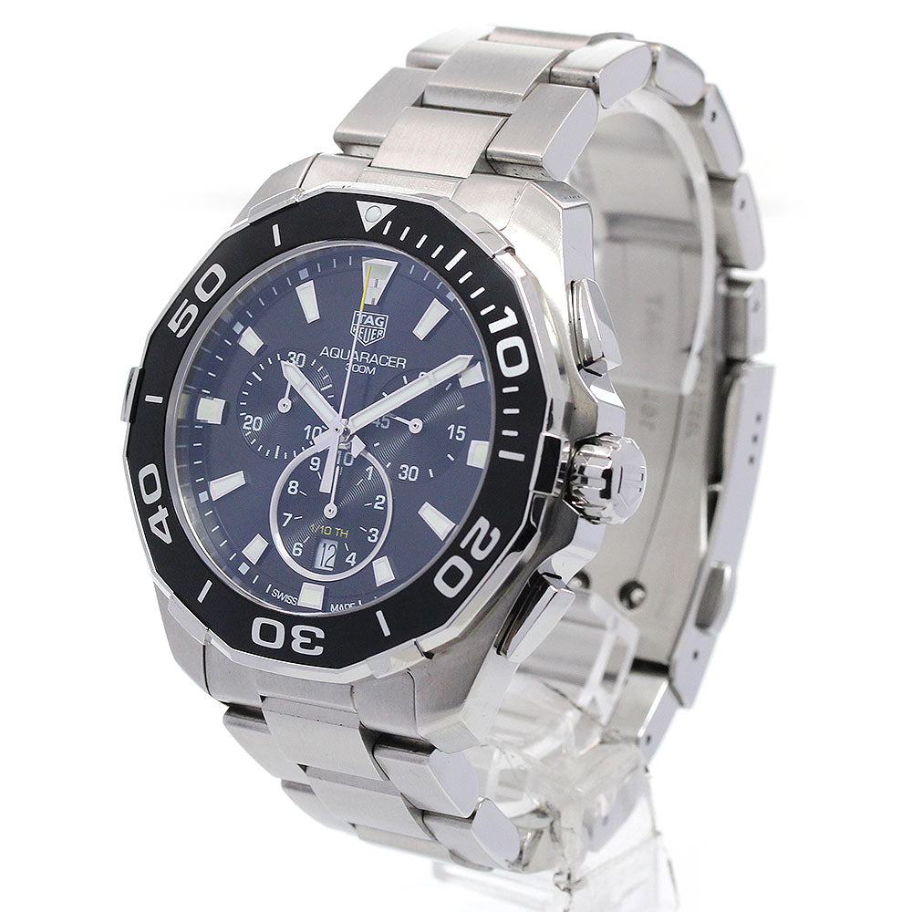 TAG HEUER Aqua racer CAY111A Chronograph Date black Dial Quartz Men's_846865