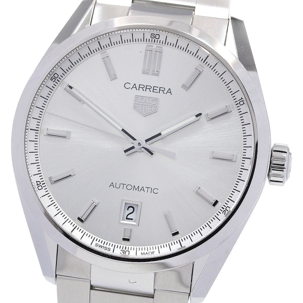 TAG HEUER Carrera Calibre 5 WBN2111 Date Silver Dial Automatic Men's_846873