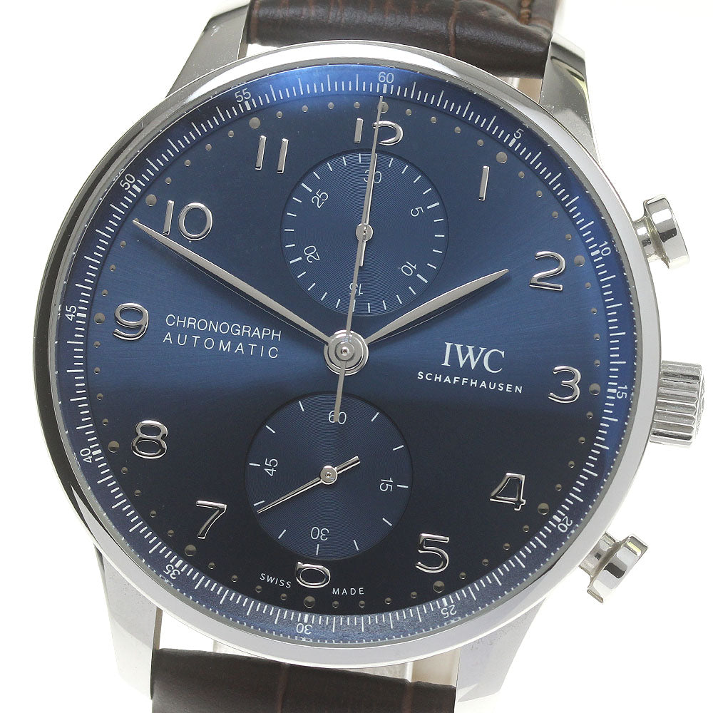 IWC SCHAFFHAUSEN Portugese IW371606 Chronograph Navy Dial Automatic Men's Watch_846885