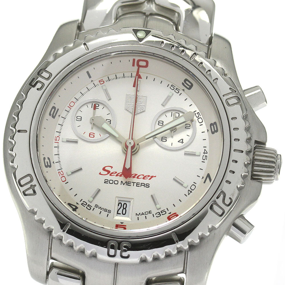 TAG HEUER Link Sea Racer CT1114 Chronograph Silver Dial Quartz Men's_846907