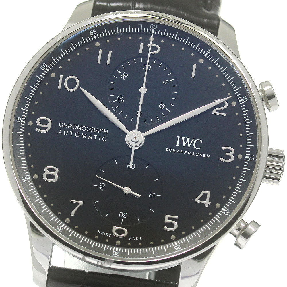 IWC SCHAFFHAUSEN Portugese IW371609 Chronograph black Dial Automatic Men's Watch_846908
