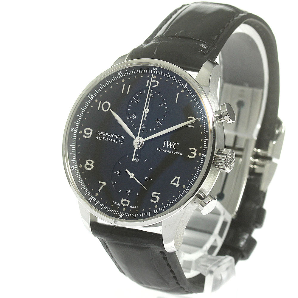 IWC SCHAFFHAUSEN Portugese IW371609 Chronograph black Dial Automatic Men's Watch_846908