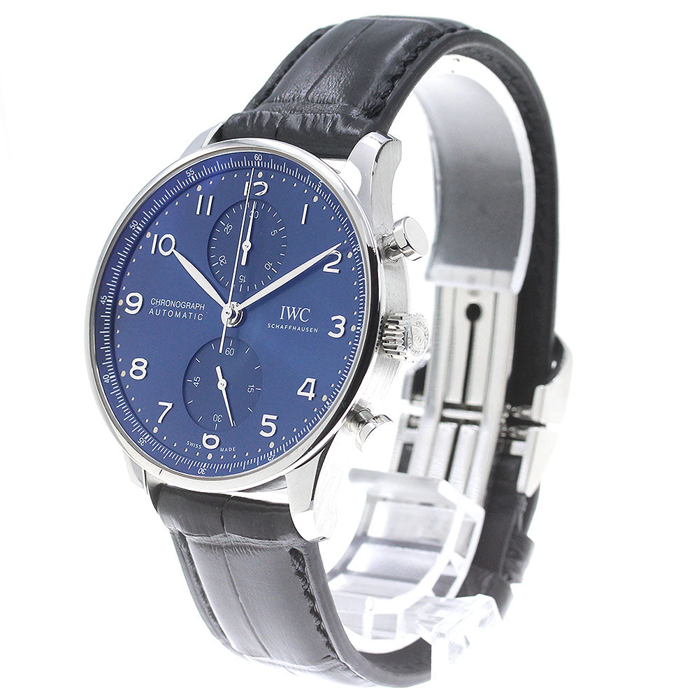 IWC SCHAFFHAUSEN Portugese IW371606 Chronograph Navy Dial Automatic Men's Watch_846909