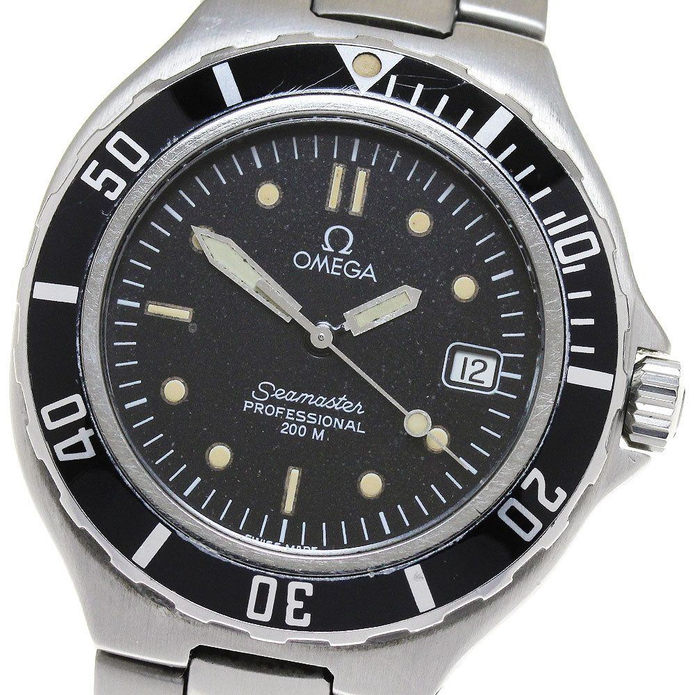 OMEGA Seamaster200m Date black Dial Quartz Men's Watch_846926
