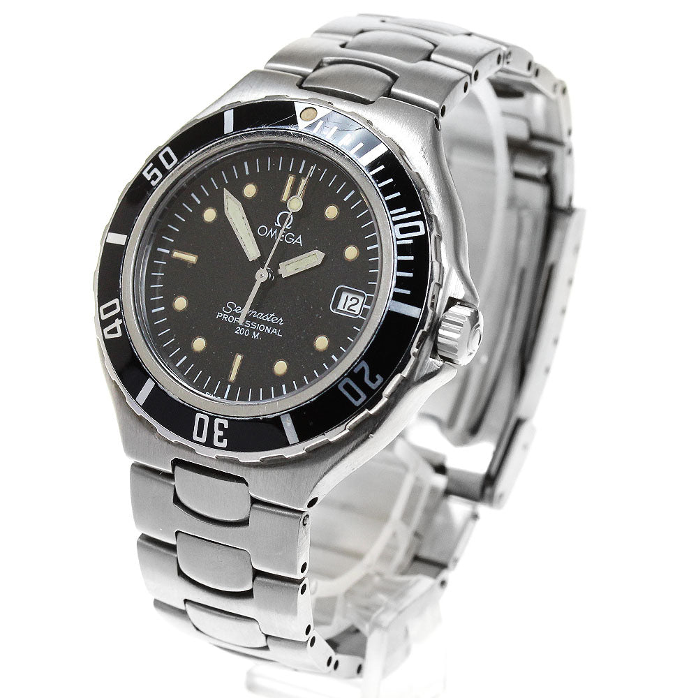 OMEGA Seamaster200m Date black Dial Quartz Men's Watch_846926