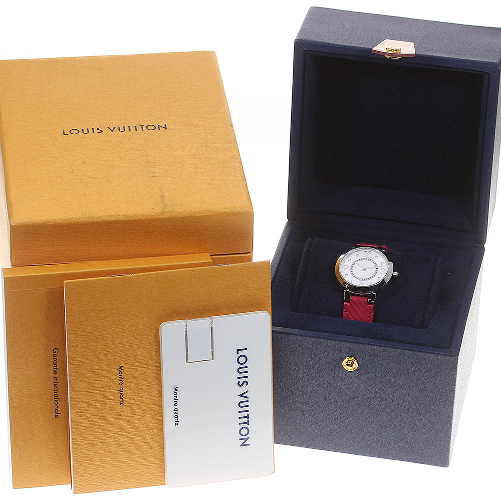 LOUIS VUITTON Tambour slim Q12MG 8P diamond Silver Dial Quartz Ladies_846962