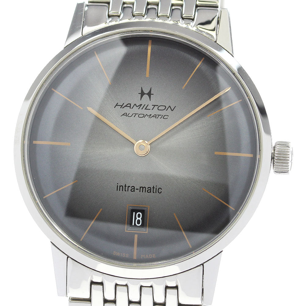 HAMILTON Intramatic H384551 Date Gray Dial Automatic Men's Watch_846986