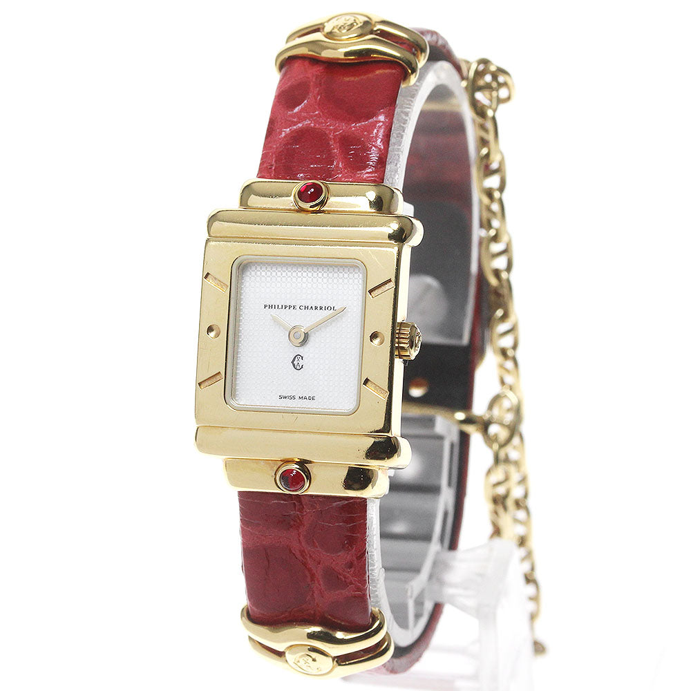 PHILIPPE CHARRIOL Saint Tropez 7007902 Square White shell Dial Quartz Ladies Watch_847040