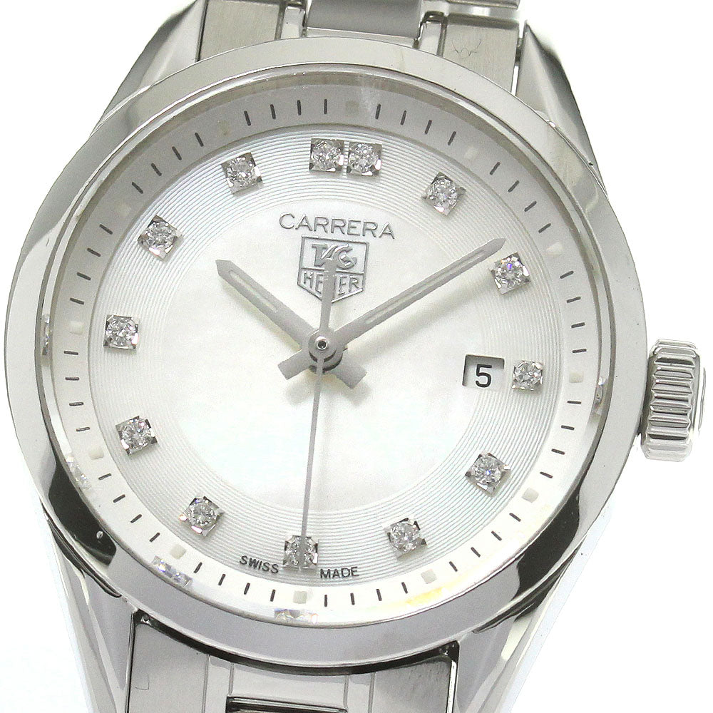 TAG HEUER Carrera WV1411.BA0793 13P diamond White shell Dial Quartz Ladies Watch_847245