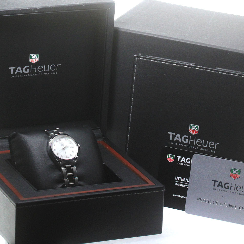 TAG HEUER Carrera WV1411.BA0793 13P diamond White shell Dial Quartz Ladies Watch_847245