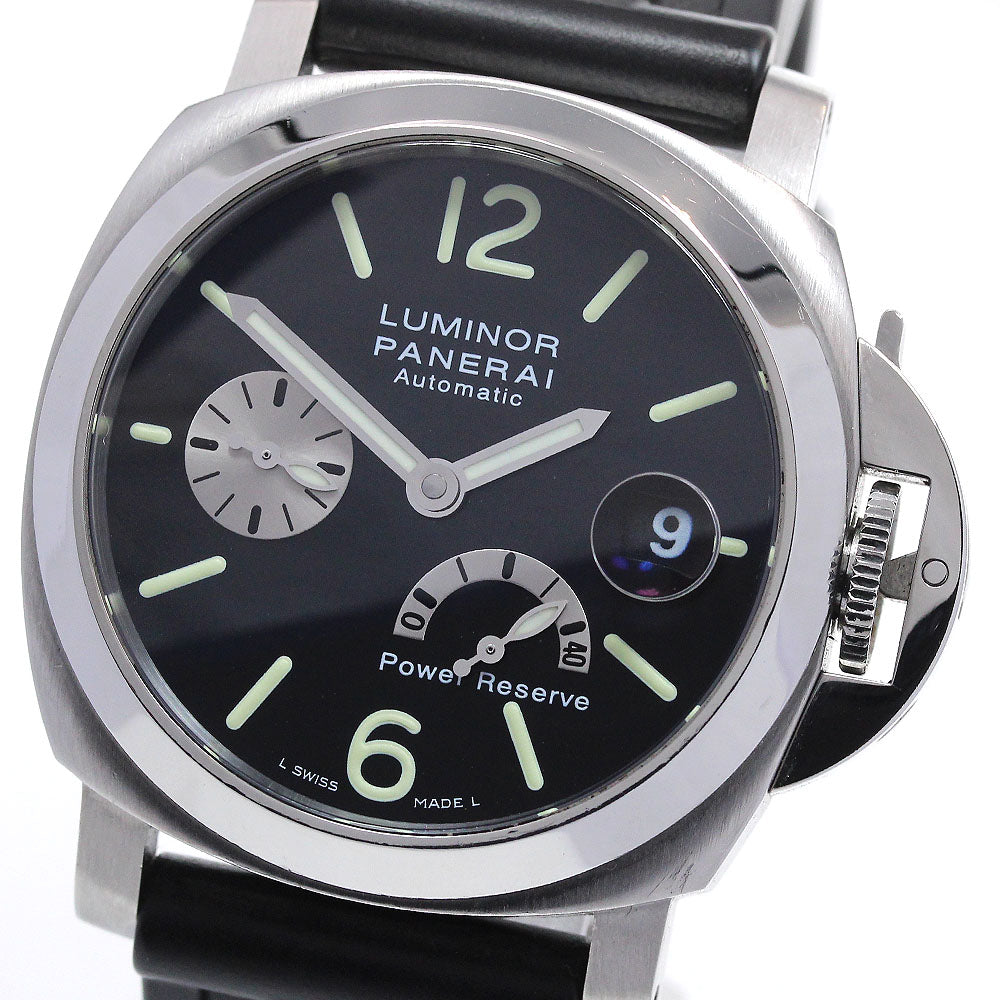 PANERAI Luminor PAM00125 Date power reserve Black Dial Automatic Men's_847269