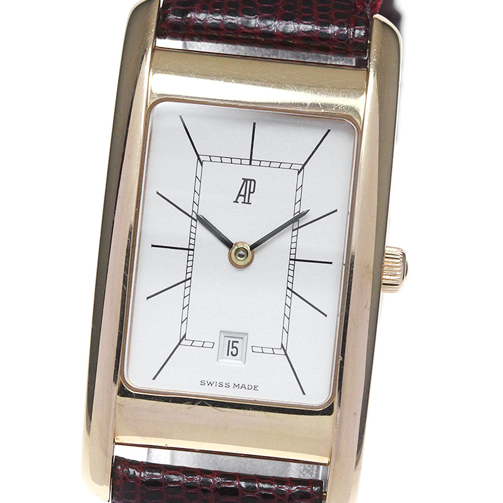 AUDEMARS PIGUET 18K Pink Gold Silver Dial Quartz Men's Watch_847276