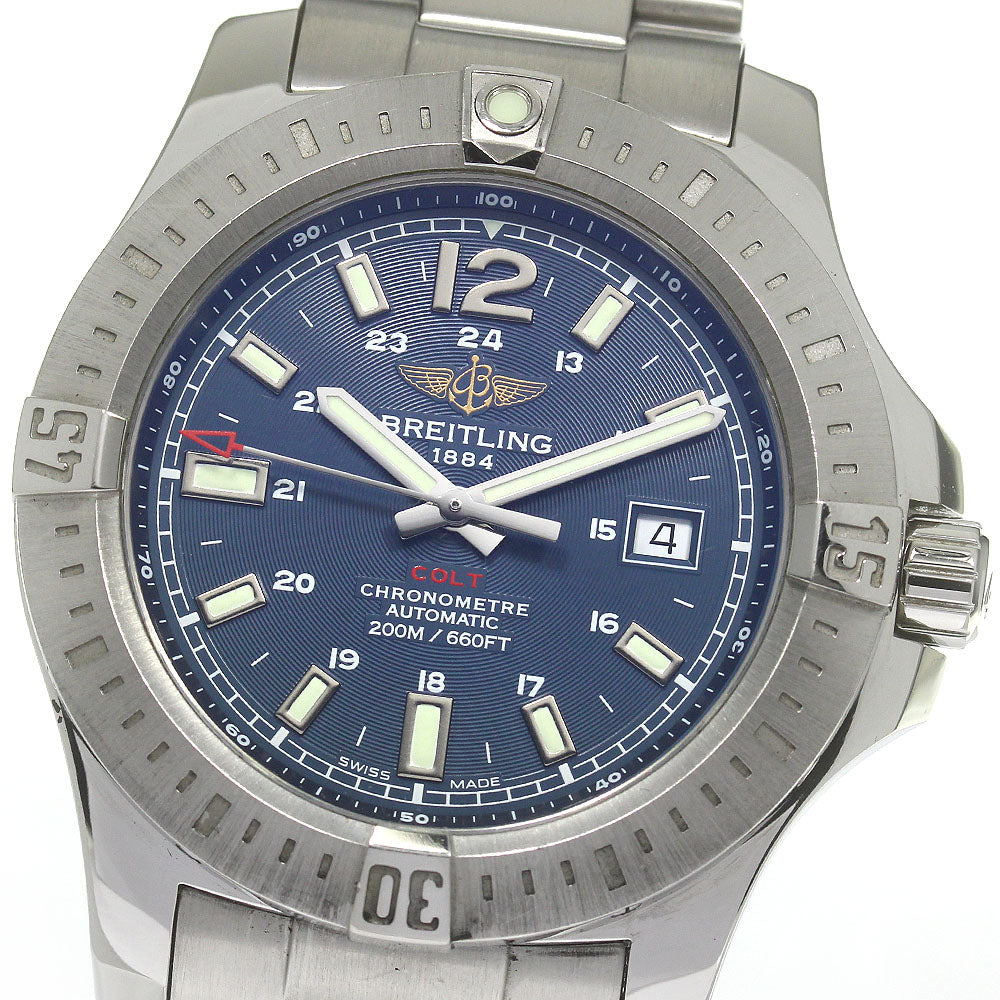 BREITLING Colt A17388 Date blue Dial Automatic Men's Watch_847277