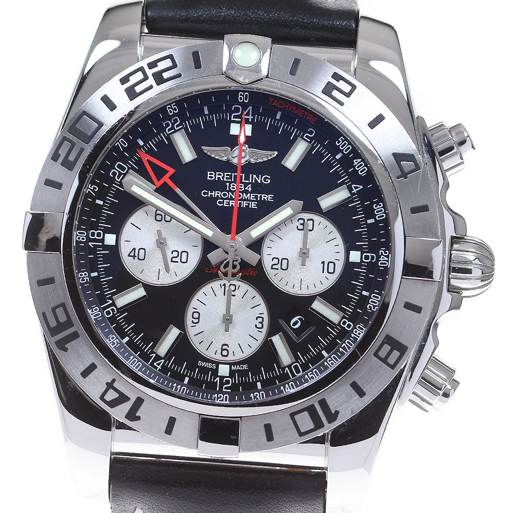 BREITLING Chronomat AB0413 GMT black Dial Automatic Men's Watch_847302