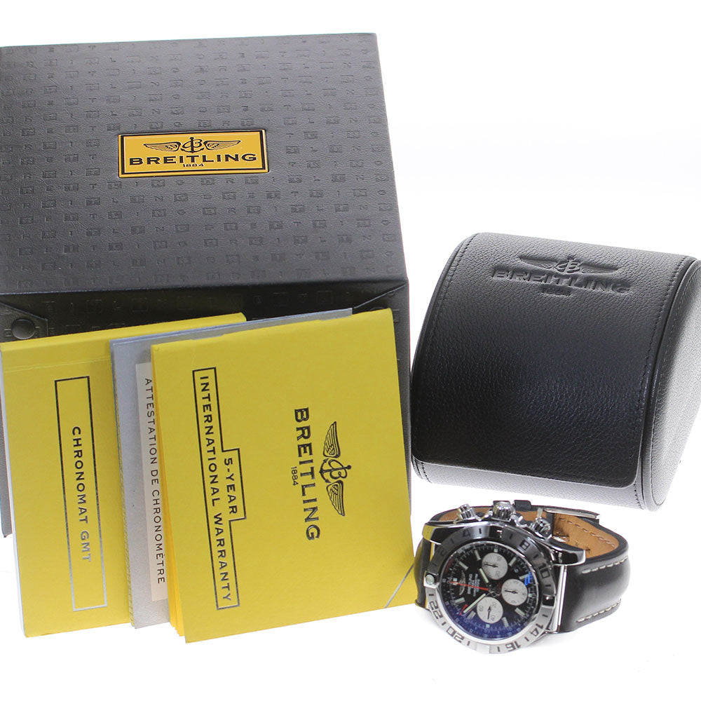 BREITLING Chronomat AB0413 GMT black Dial Automatic Men's Watch_847302