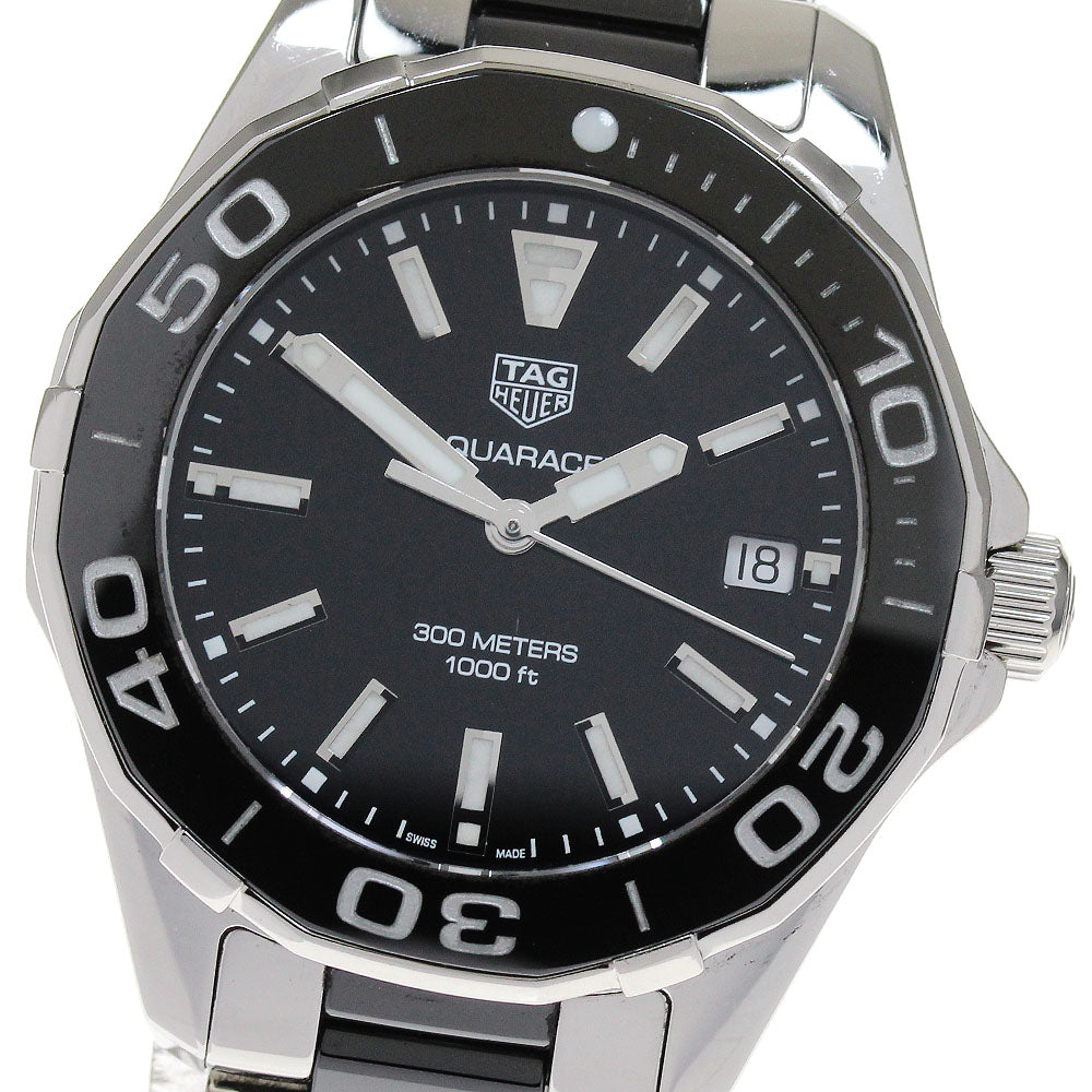 TAG HEUER Aquaracer WAY131A Date Black Dial Quartz Ladies Watch_847309