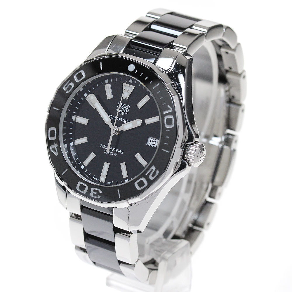 TAG HEUER Aquaracer WAY131A Date Black Dial Quartz Ladies Watch_847309