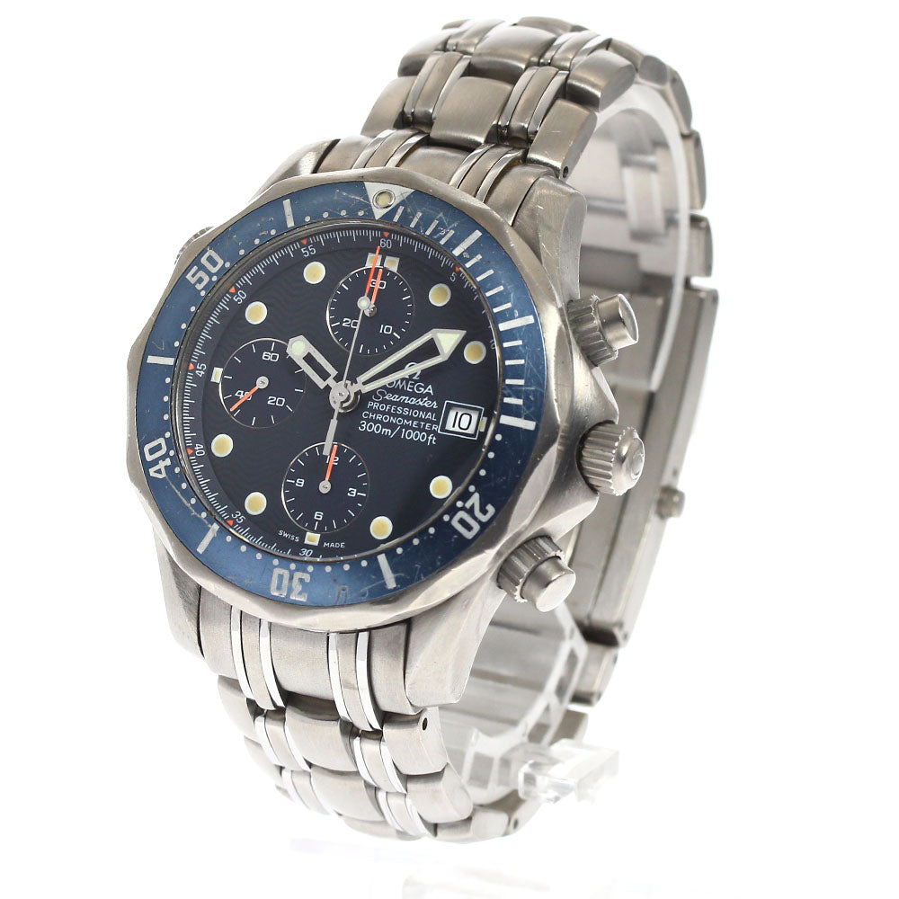OMEGA Seamaster300 2298.80 Date Chronograph Navy Dial Automatic Men's Watch_847378