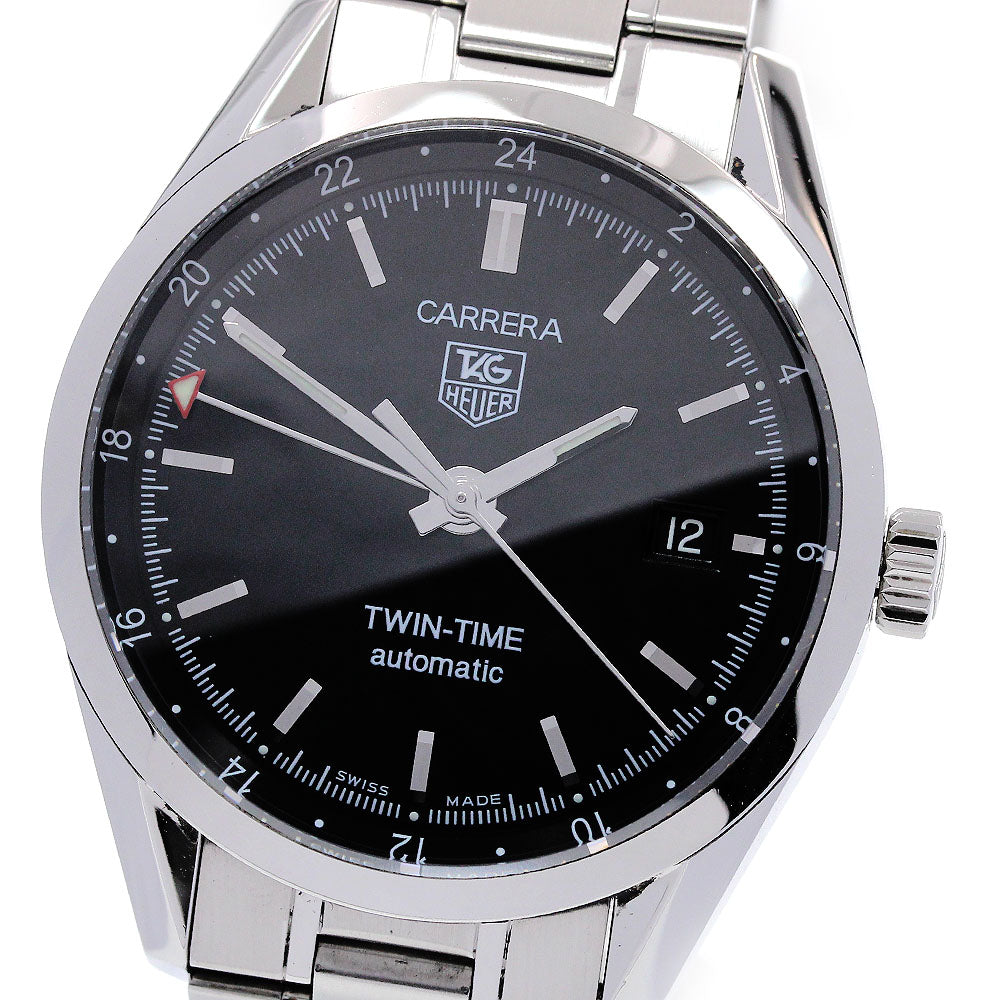 TAG HEUER Carrera twin time WV2115-0 GMT black Dial Automatic Men's Watch_847385