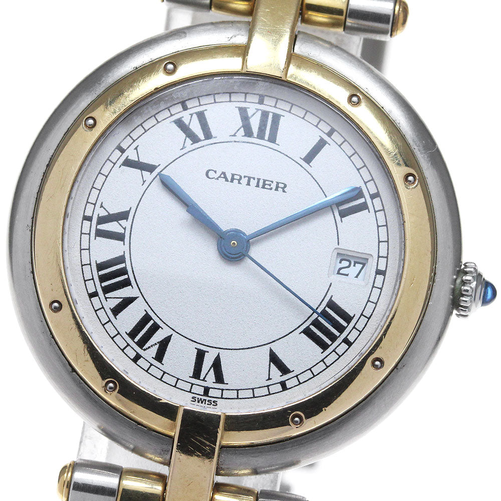 CARTIER PANTHERELM 83084242 Round 2 Row Date Quartz Men's Watch_847397