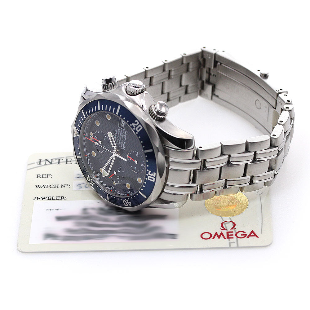 OMEGA Seamaster300 2599.80 Chronograph Navy Dial Automatic Men's Watch_847429
