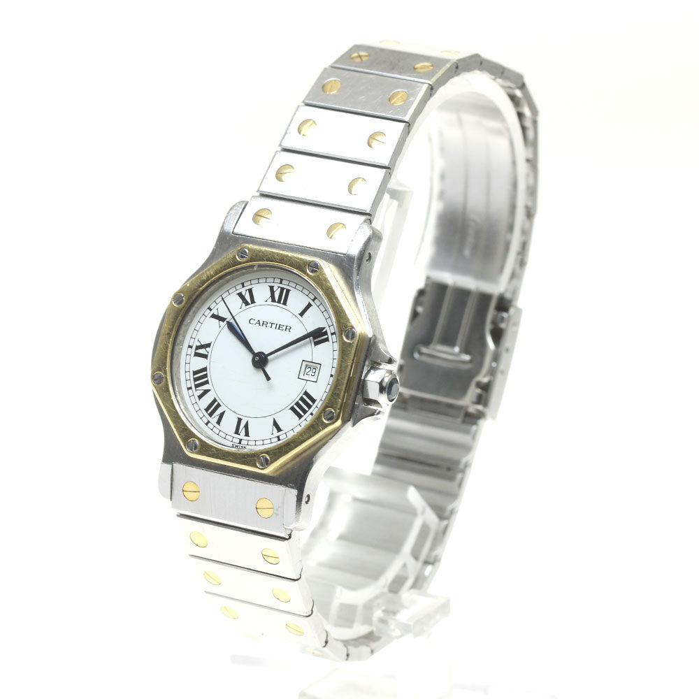 CARTIER Santos Octagon LM 81037288 Date white Dial Automatic Men's Watch_847491